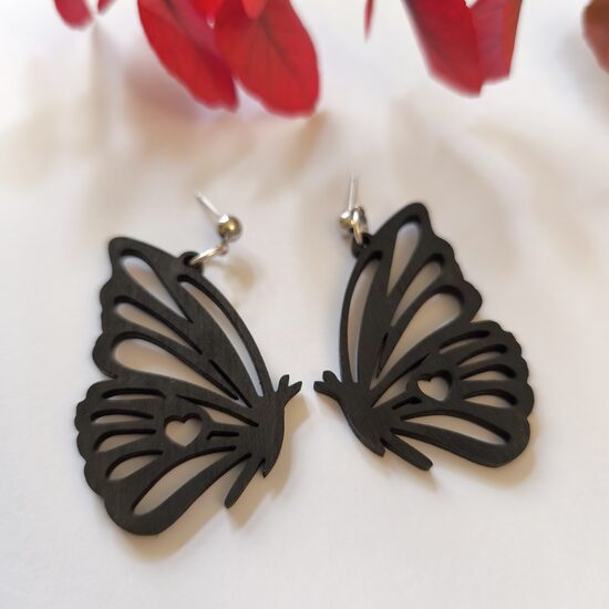 Wooden earrings - Butterflies